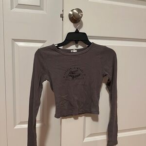 Garage Long Sleeve Crop Top